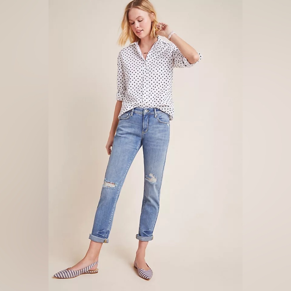 Mid-Rise Slim Boyfriend Jeans || Pilcro